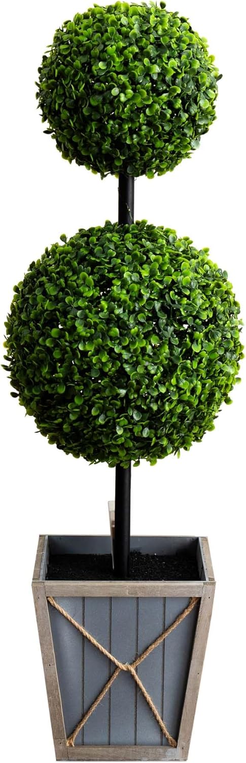 Nearly Natural 3ft UV Resistant Artificial Topiary with LED Lights