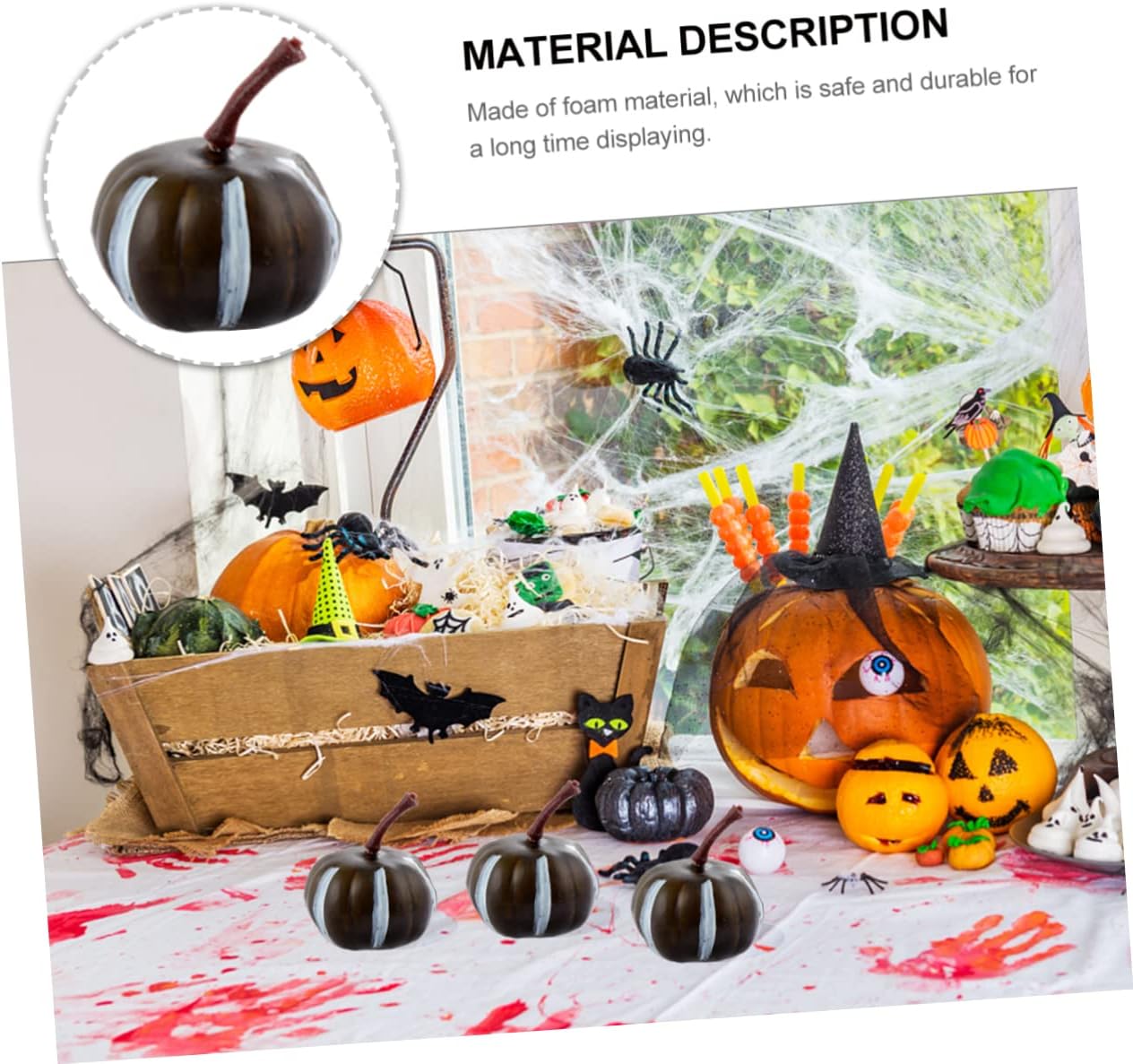 20pcs Mini Artificial Pumpkins for Halloween Decor