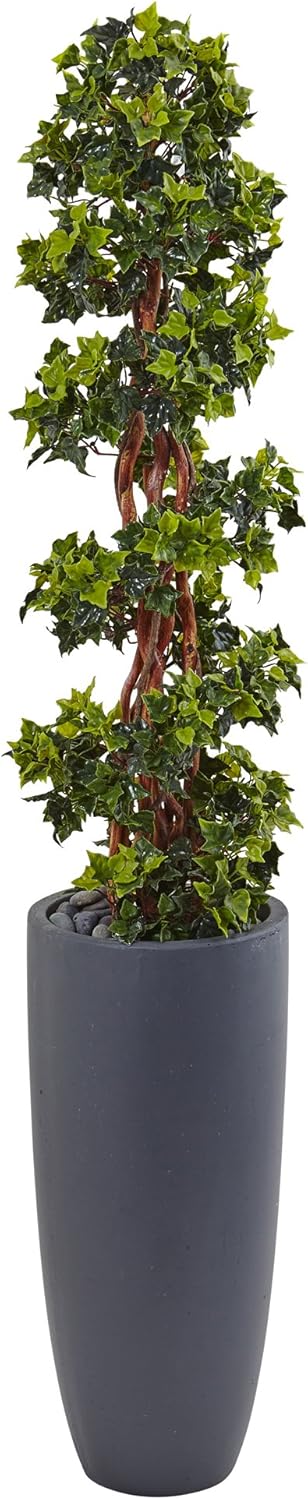 Nearly Natural 5ft English Ivy Spiral Topiary Artificial Tree