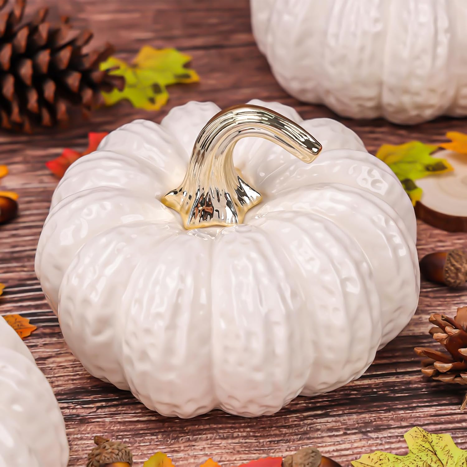 79 Inch Ceramic Artificial Pumpkin Decor for Halloween