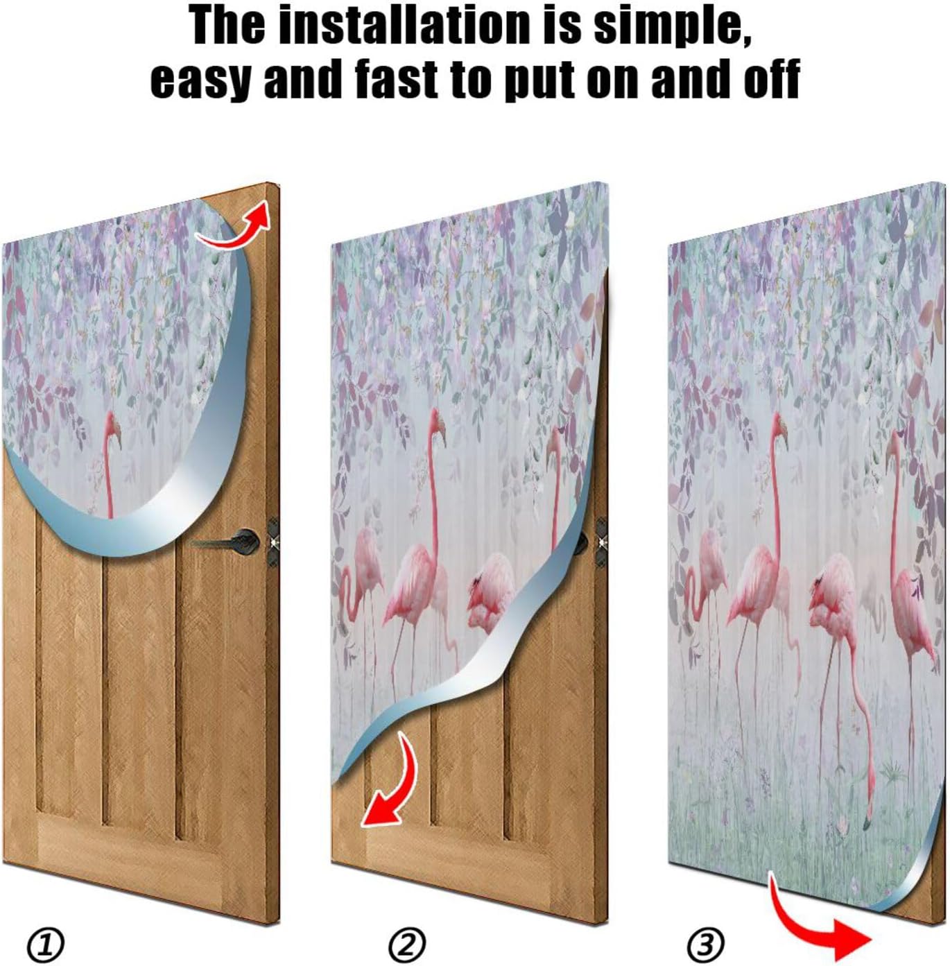 Susiyo Flamingos Garden Halloween Door Cover