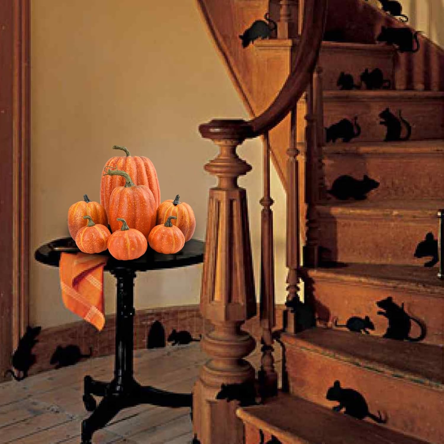 7Pcs Artificial Pumpkins Fall Autumn Halloween Decor