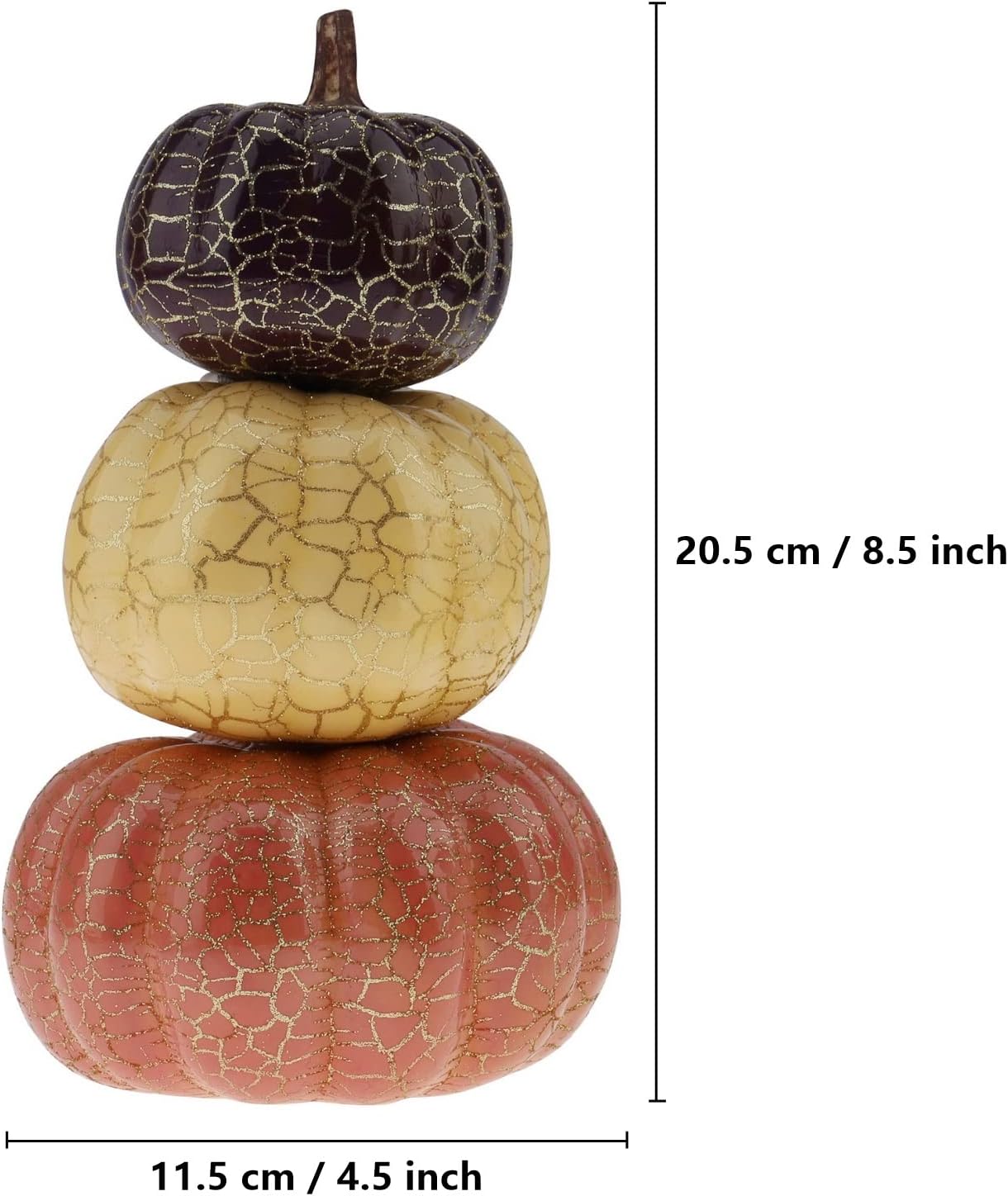 Gresorth 2pcs Stacked Artificial Pumpkins Halloween Decor