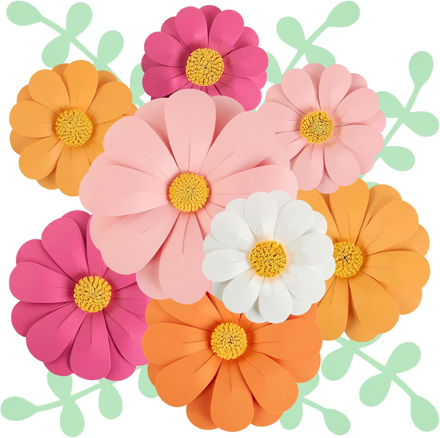 Homarkable 3D Paper Flowers Wall Decor Set