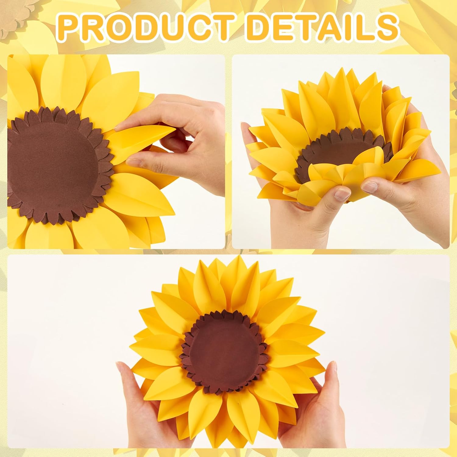 PATTEPOINT 11PCS 3D Paper Flowers Wall Decorations