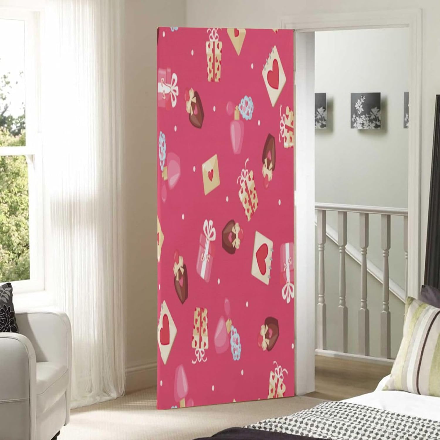 Susiyo Red Lips Bows Door Cover 36x98in