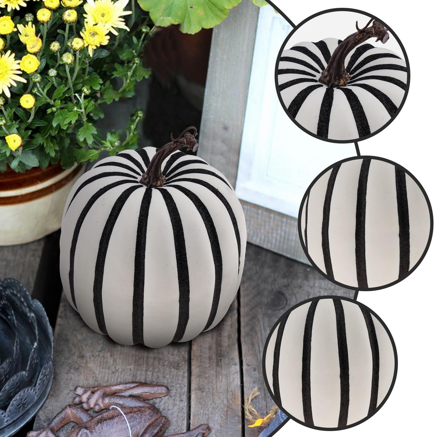 Kepfire 7 Inch Extra Large Artificial Foam Pumpkin White