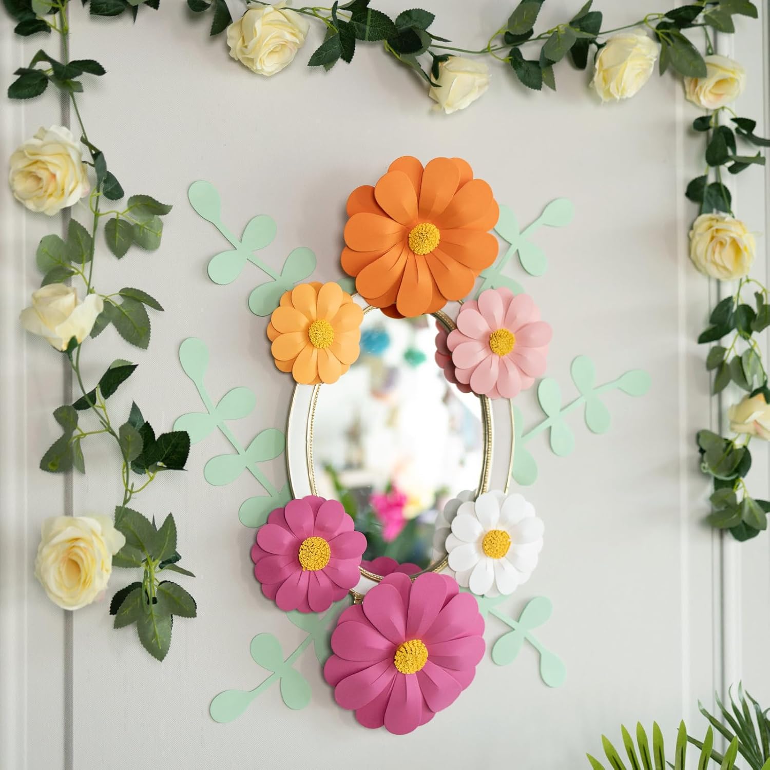 Homarkable 3D Paper Flowers Wall Decor Set