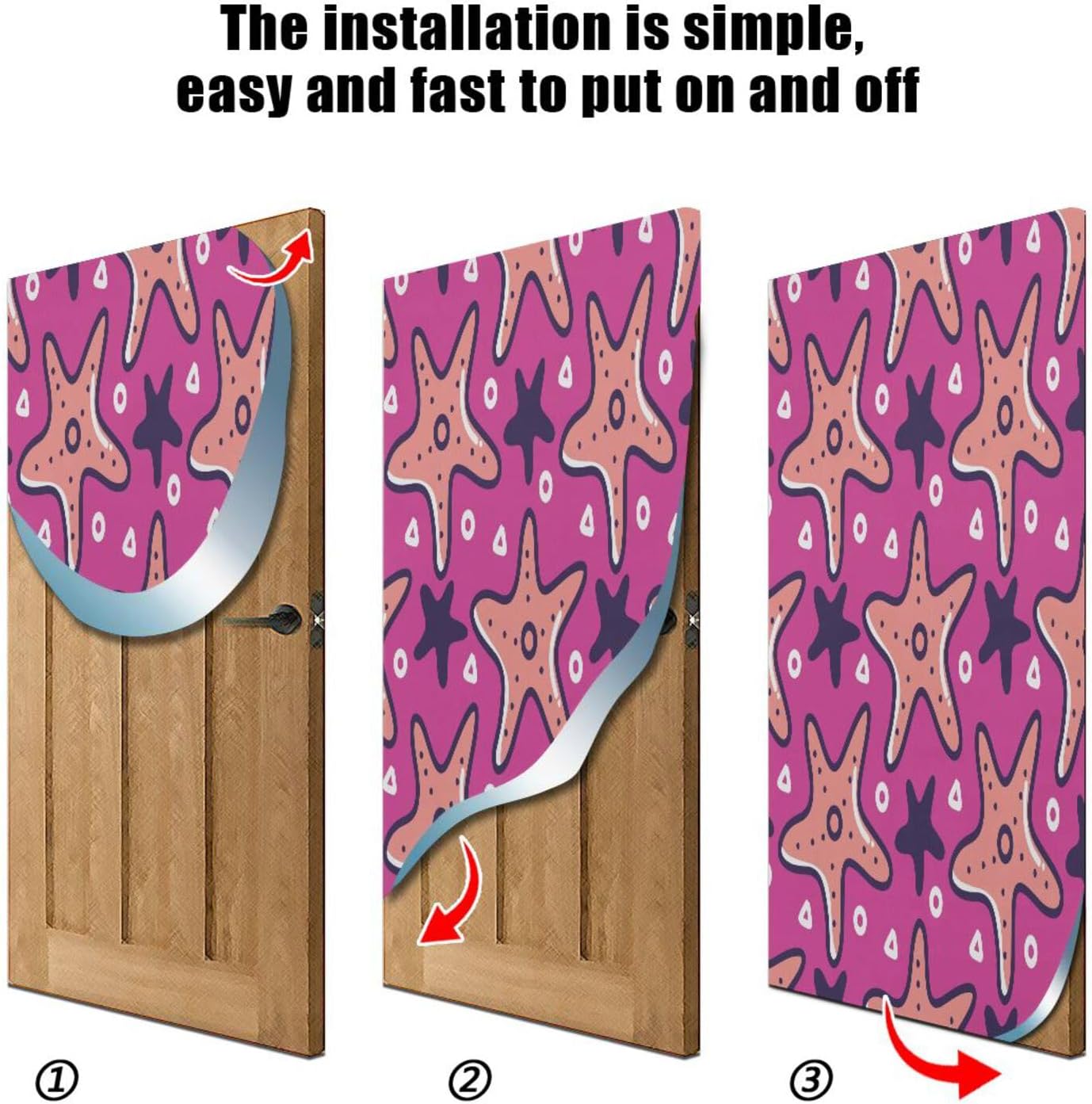 Susiyo Big Starfish Halloween Door Cover 32x79 in