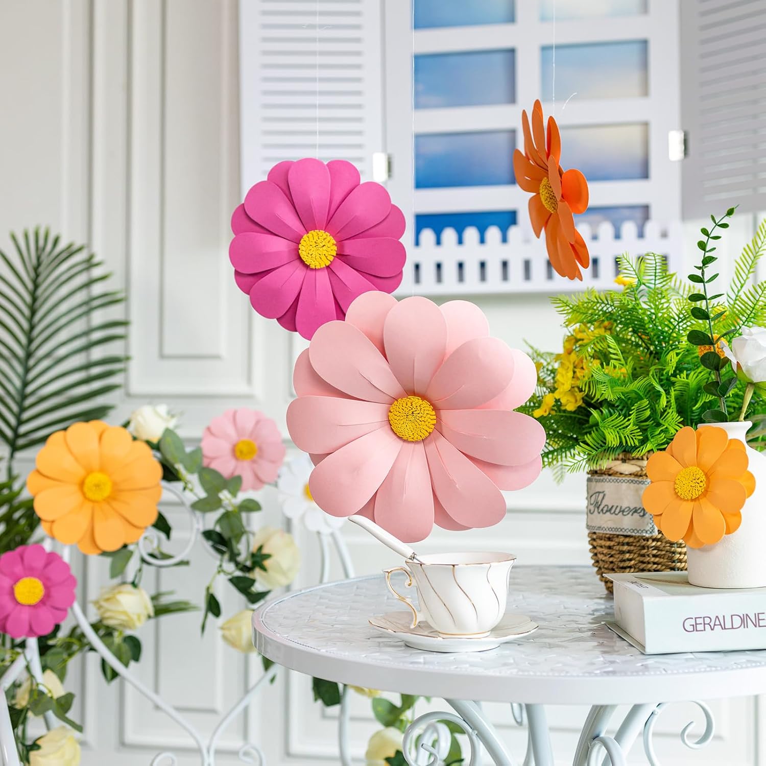 Homarkable 3D Paper Flowers Wall Decor Set