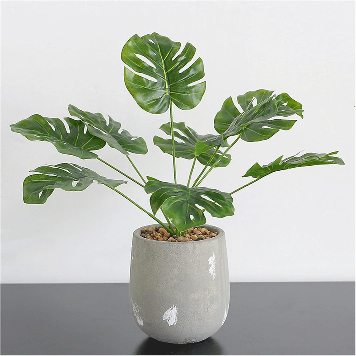 14 Inch Artificial Monstera Bonsai Tree for Home Decor