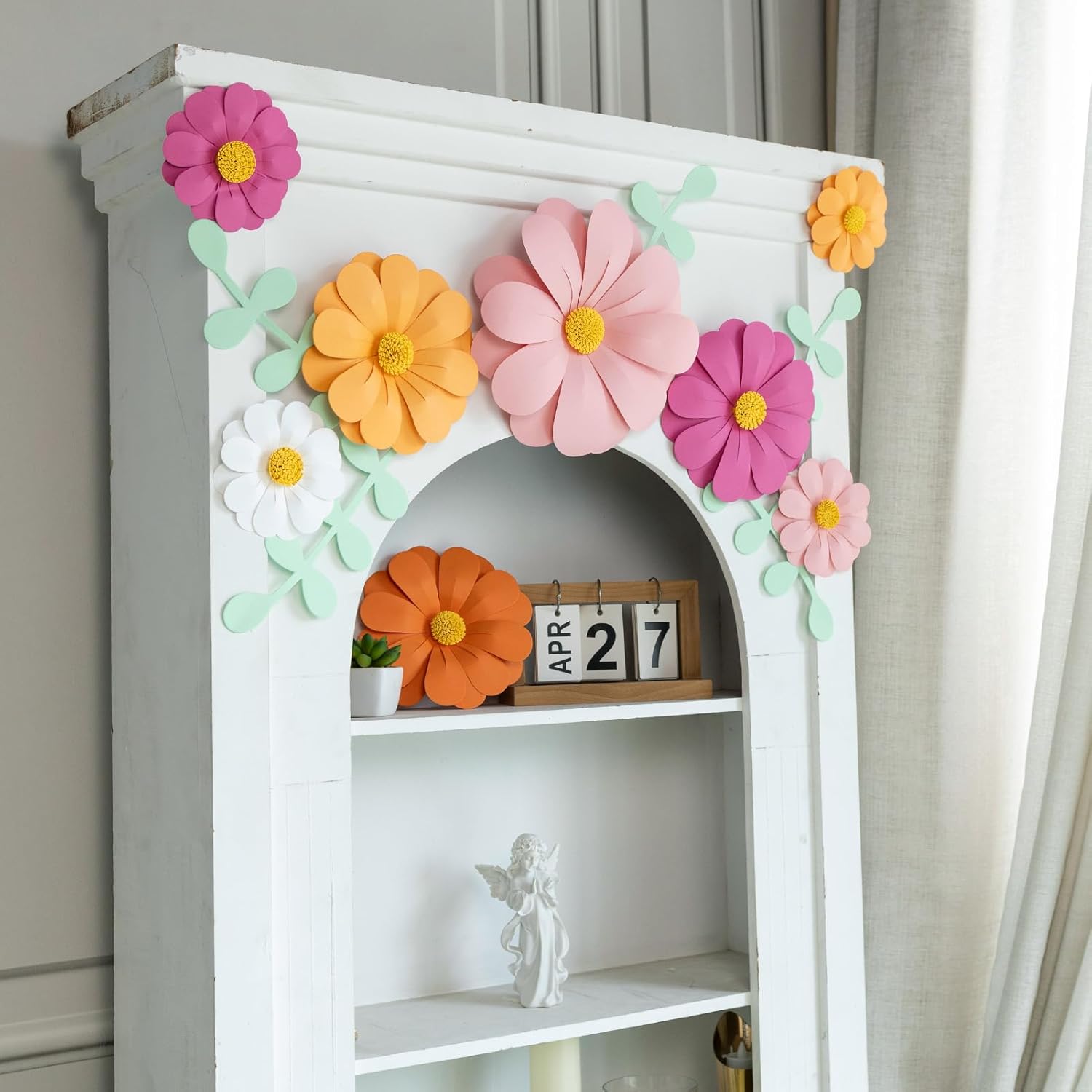 Homarkable 3D Paper Flowers Wall Decor Set