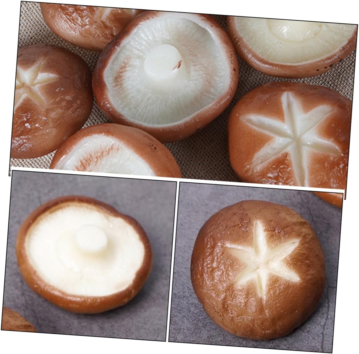 MAGICLULU 5pcs Realistic Shiitake Mushroom Decor Models