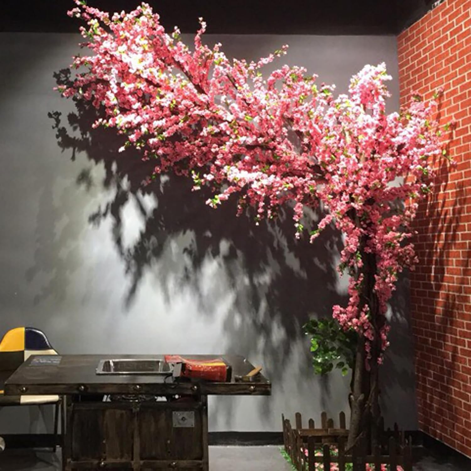 QIUPAI Artificial Cherry Blossom Tree 12x1m Wedding Decor