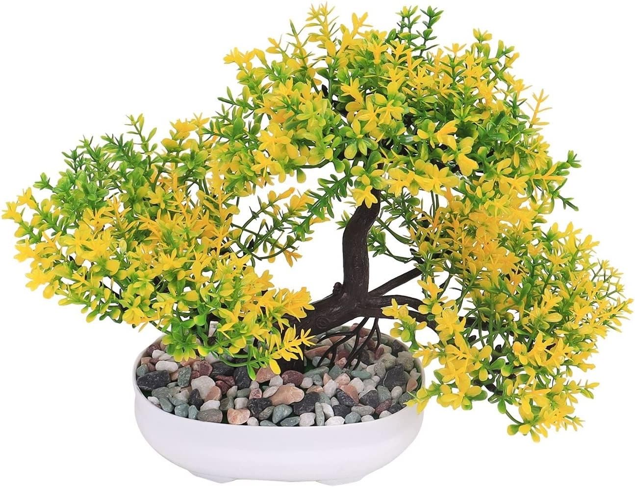 Artificial Pine Bonsai Tree Pot with Stone