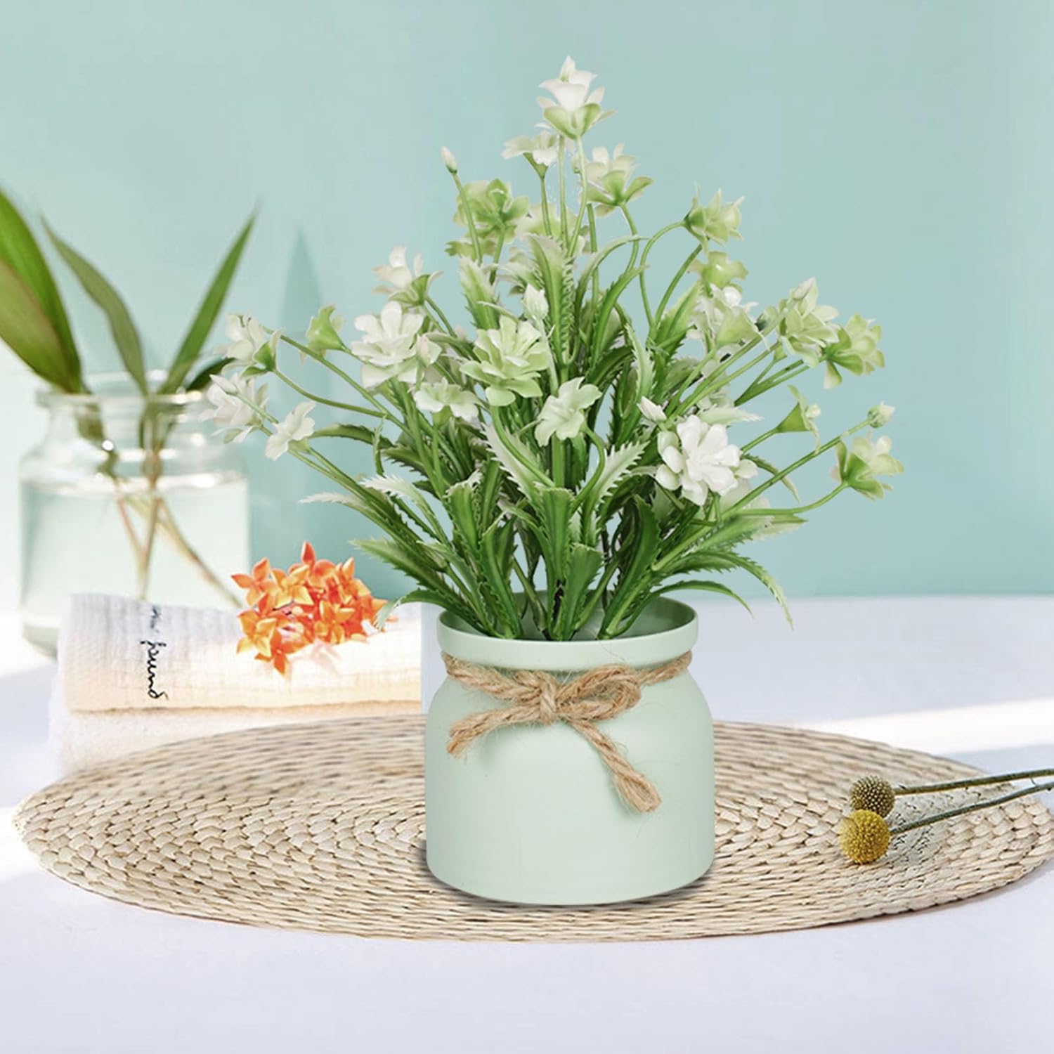 4pcs Artificial Potted Plants Set for Home Office Decor