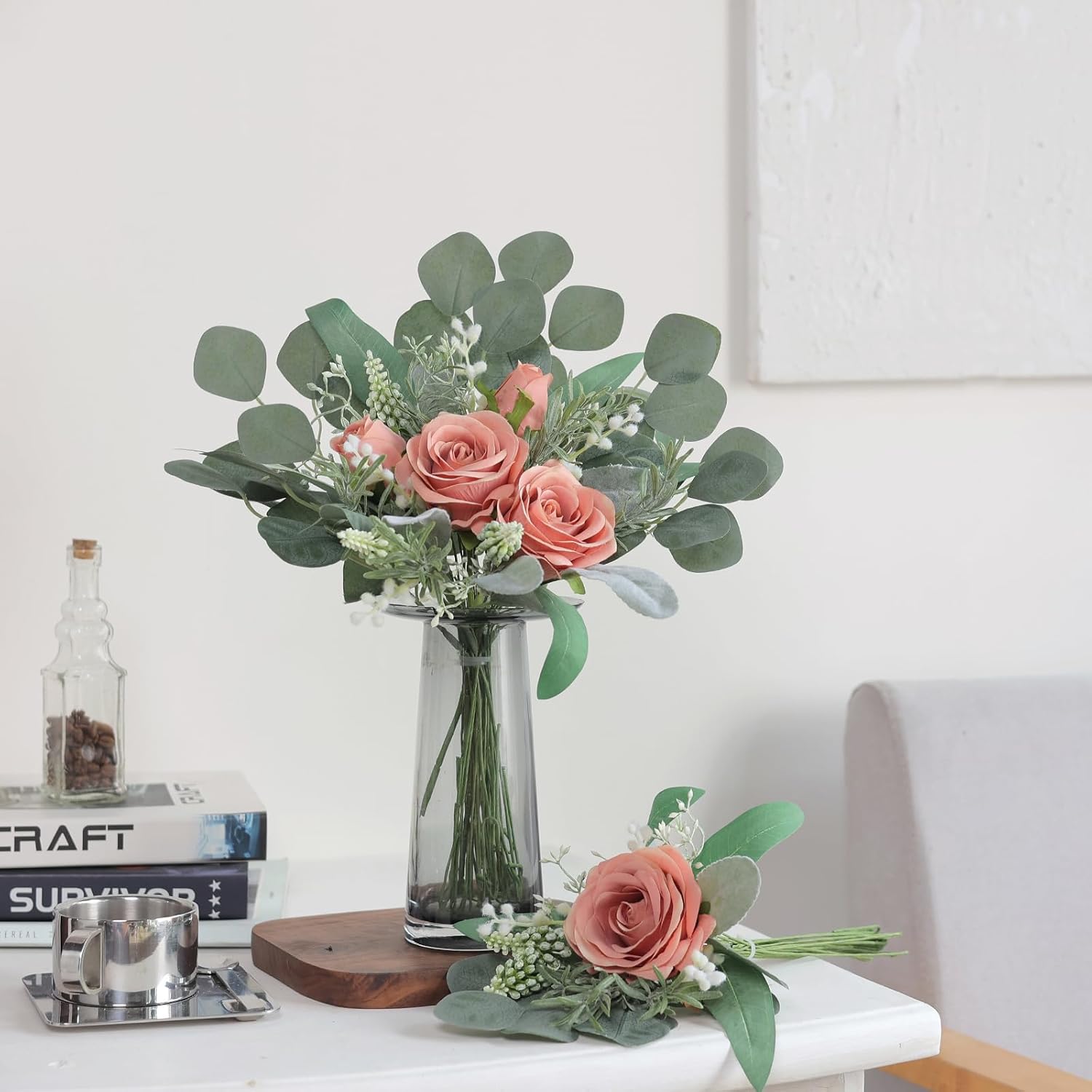 YXZZWL Artificial Greenery Stem Set 65 Pcs for Wedding DIY