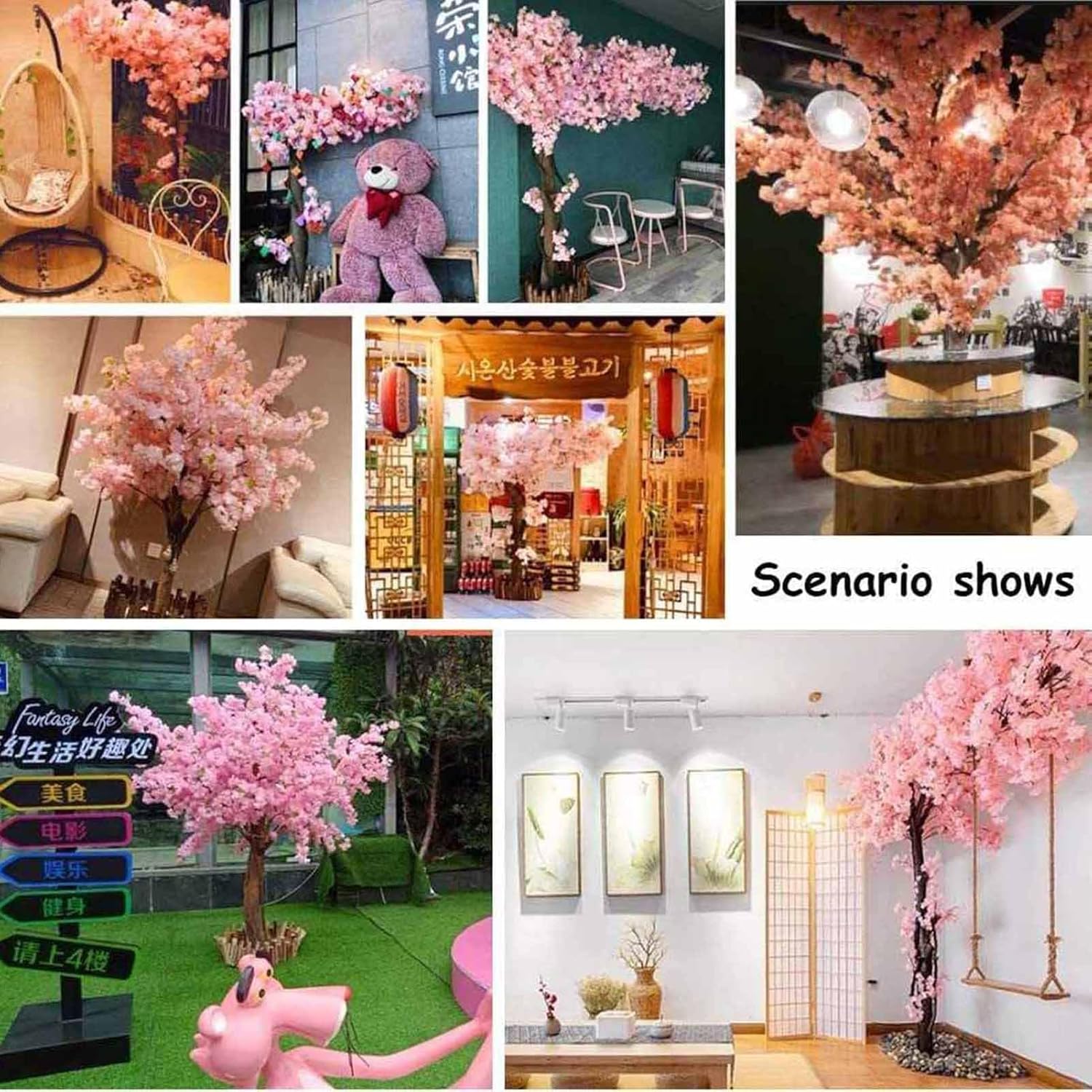 QIUPAI Wishing Tree Artificial Cherry Blossom