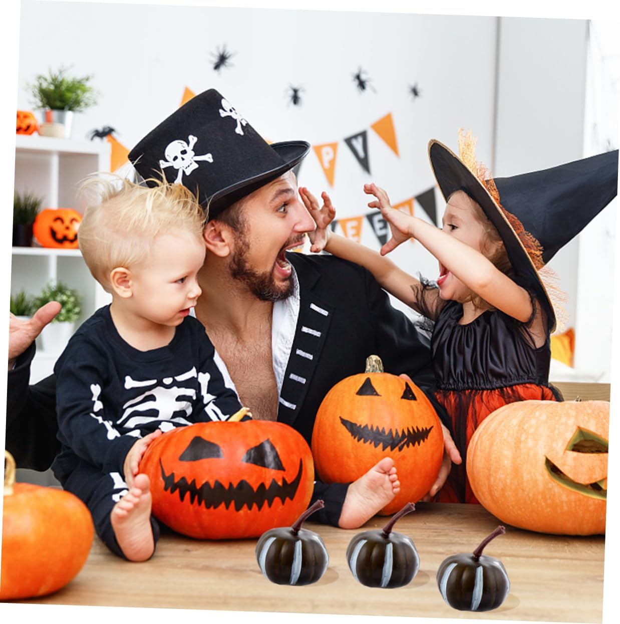 Zerodeko 20pcs Mini Artificial Pumpkins for Halloween Decor