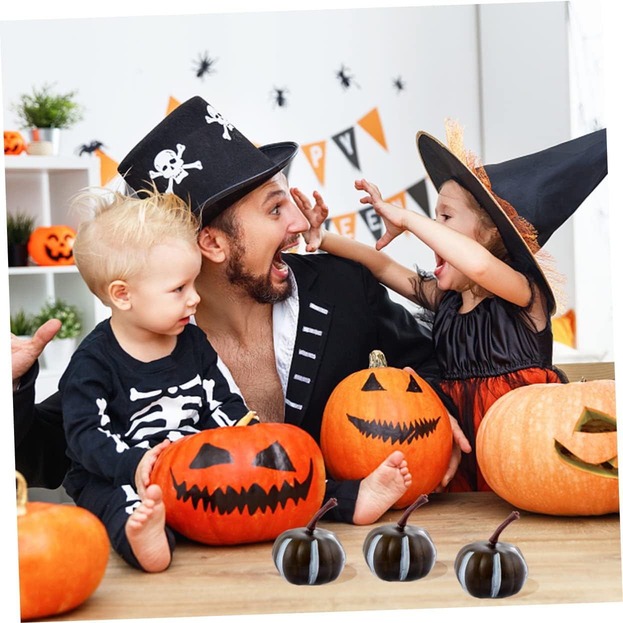 20pcs Mini Artificial Pumpkins for Halloween Decor