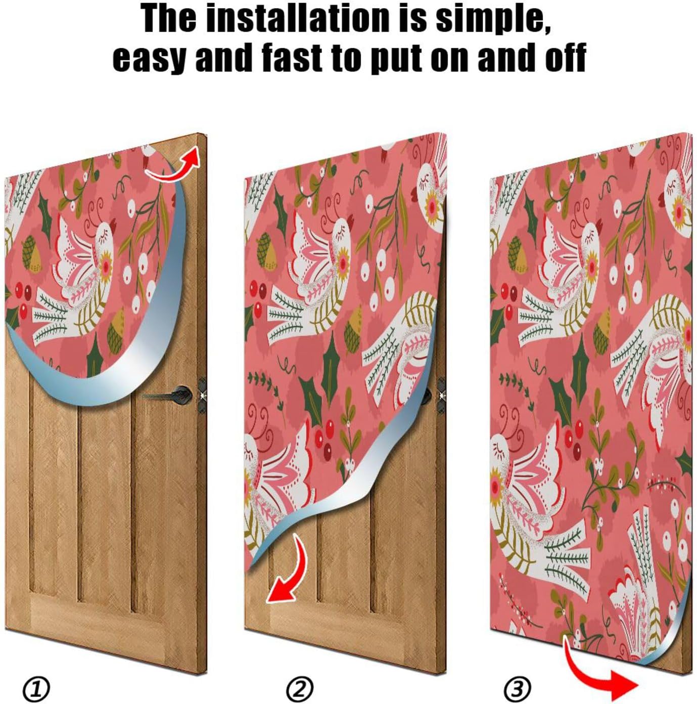 Susiyo Folk Art Birds Halloween Door Cover