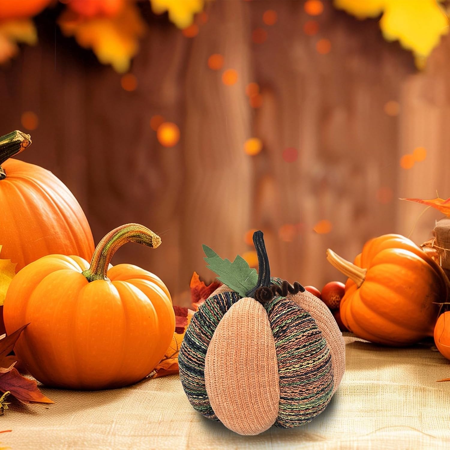 Handmade Crochet Pumpkin 7 Inch Fall Decor
