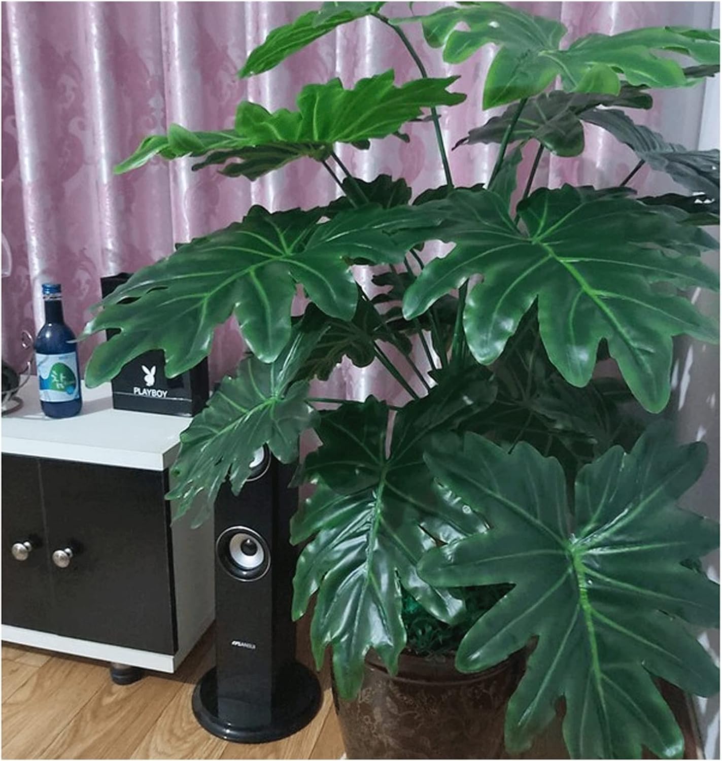 Artificial Bonsai Tree with 18 Leaves 295 Inch Fake Potted Plant