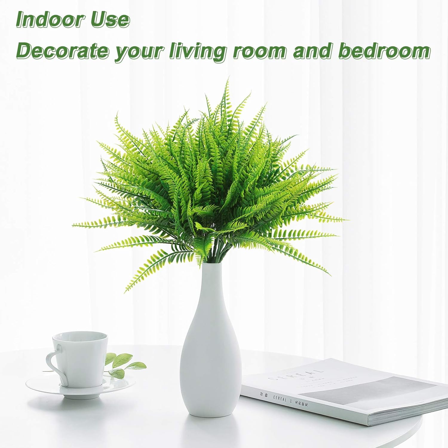 Coreland Artificial Boston Fern Plants 20Packs UV Resistant