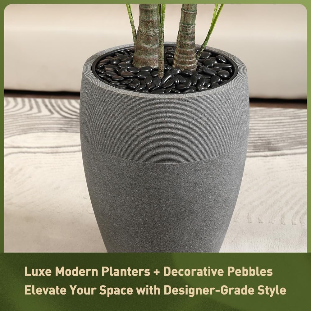 VeriNatural 8ft Artificial Palm Tree with Gray Planter