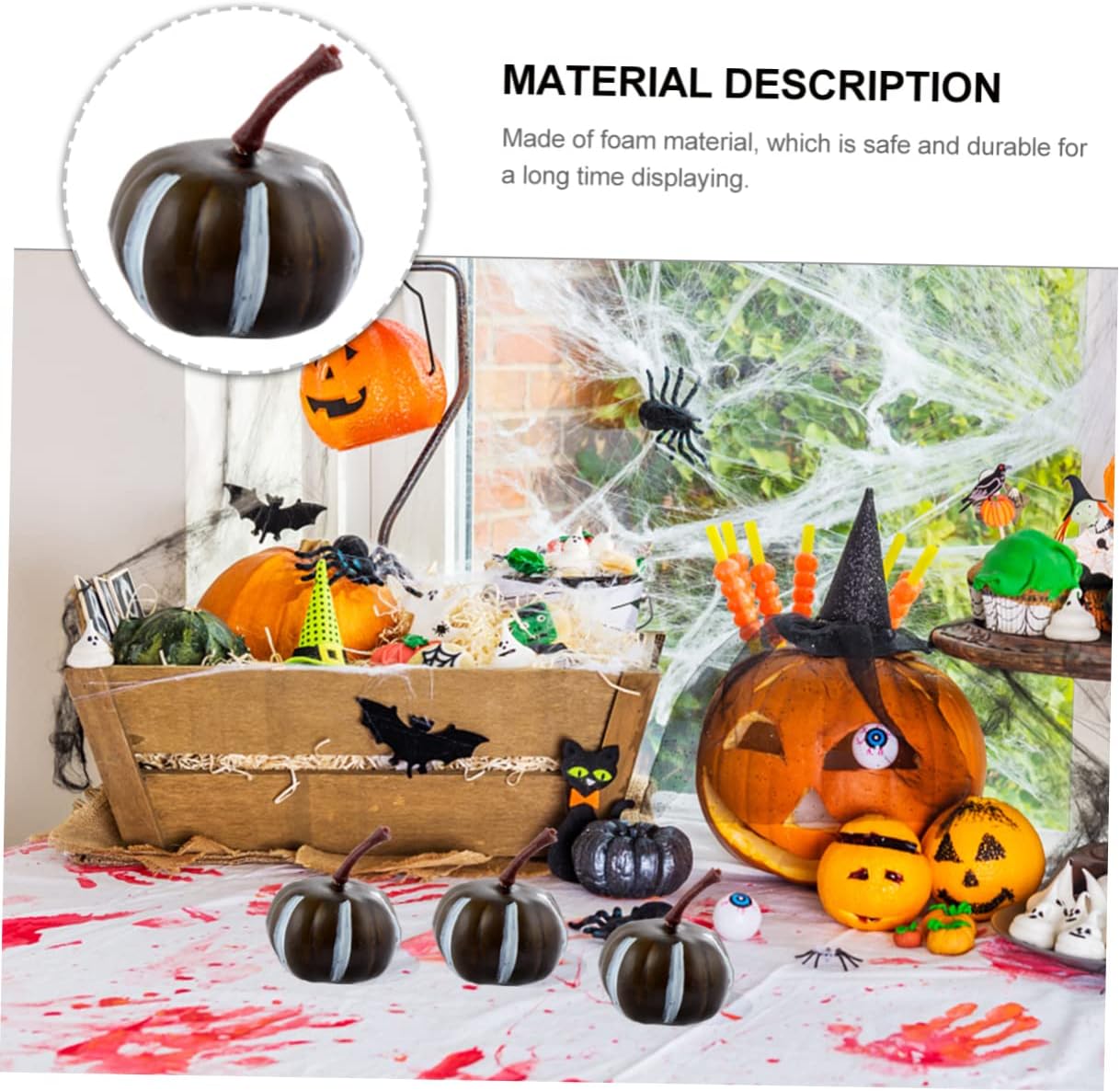 20pcs Artificial Mini Pumpkins Halloween Decoration