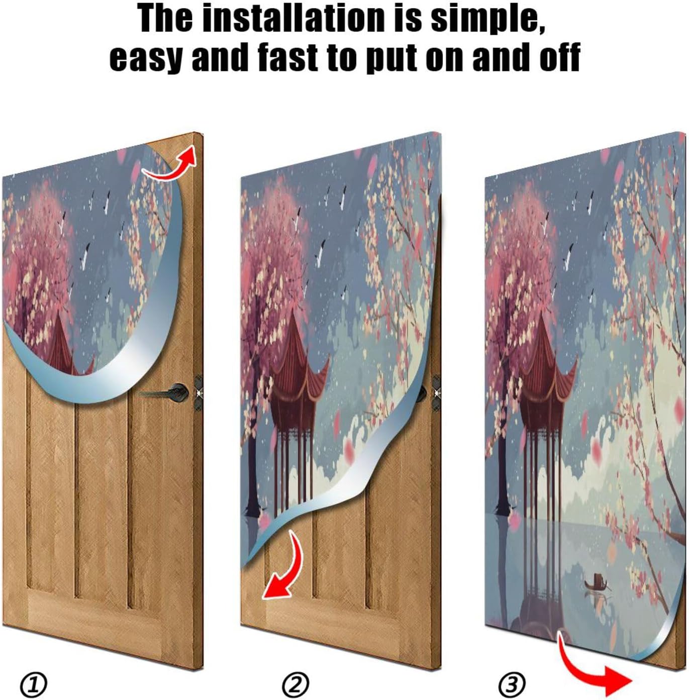 Susiyo Wonderland Halloween Door Cover Stretch Fabric 32x79 in