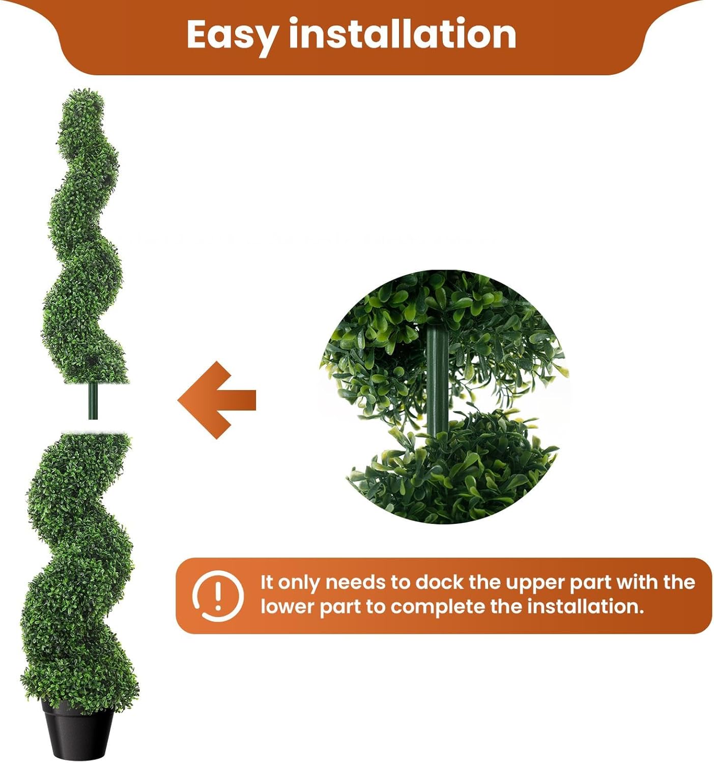 5 Ft Artificial Boxwood Spiral Topiary Trees 2 Pcs