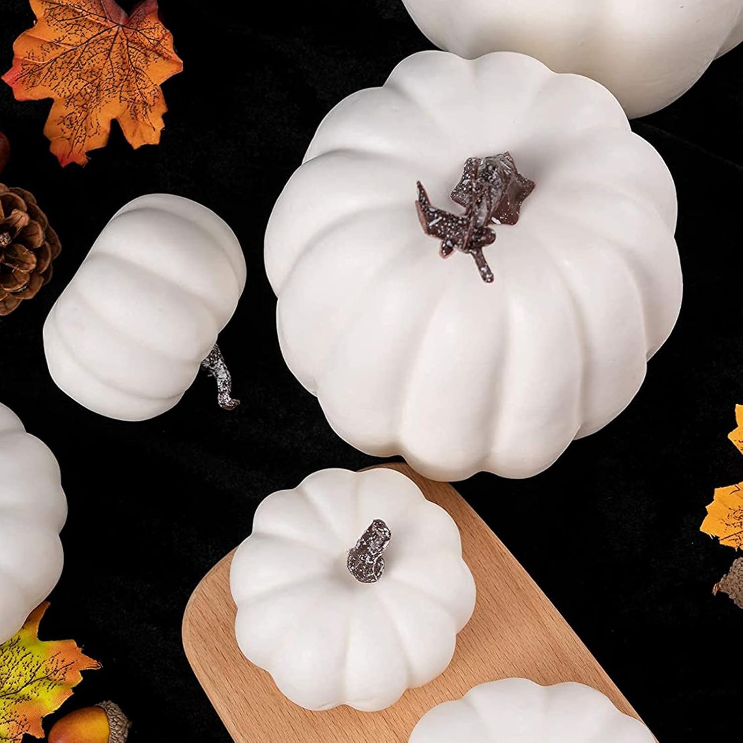 ROTORS Artificial Pumpkins Fall Decorations 12pcs
