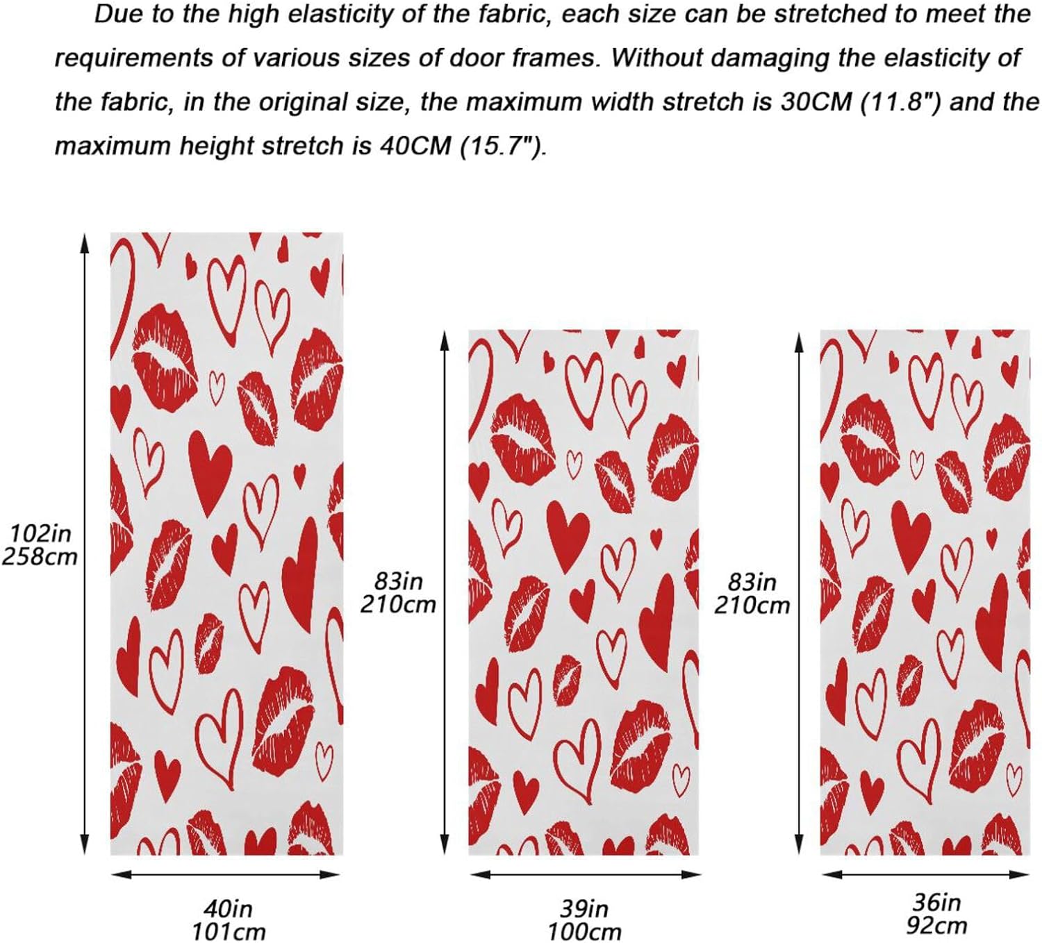 Susiyo Red Lips Kiss Halloween Door Cover