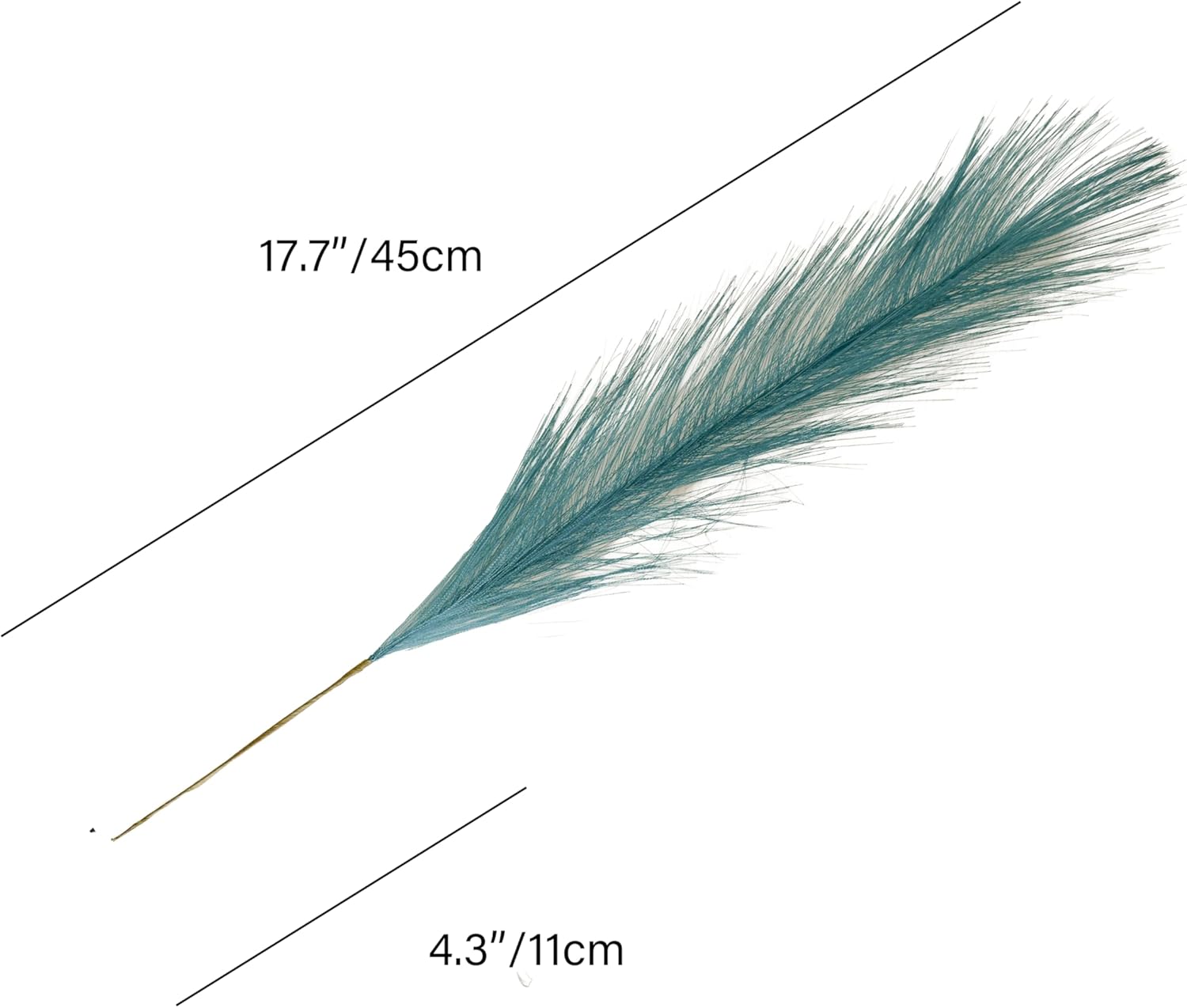 Mandys Teal Silk Pampas Grass Bouquet 20 Stems