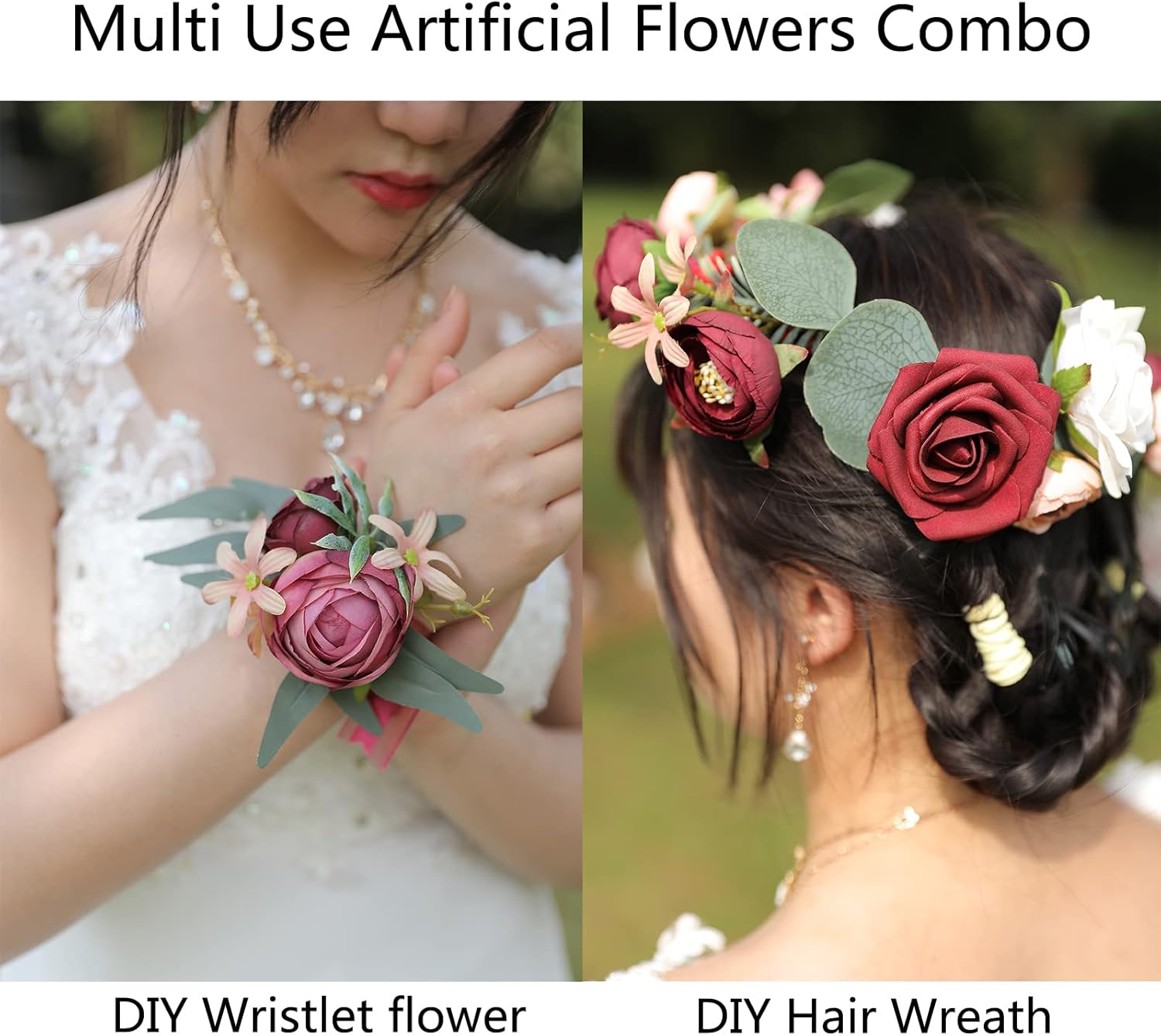 YYHUAWU Artificial Flowers Set for DIY Decorations