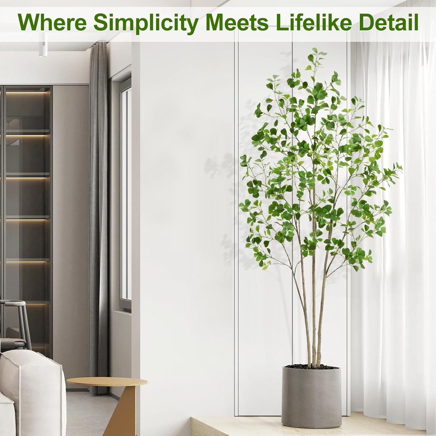 Keeplush 6ft Artificial Ficus Tree with Heart-Shaped Leaves