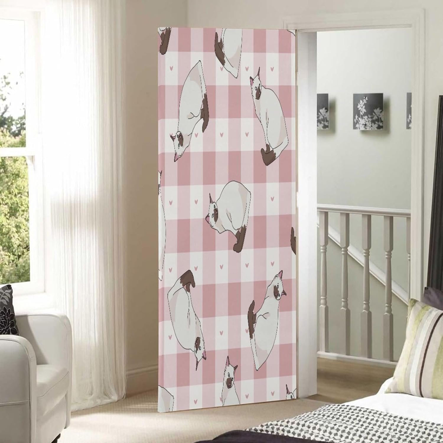 Susiyo Cartoon Siamese Cat Halloween Door Cover