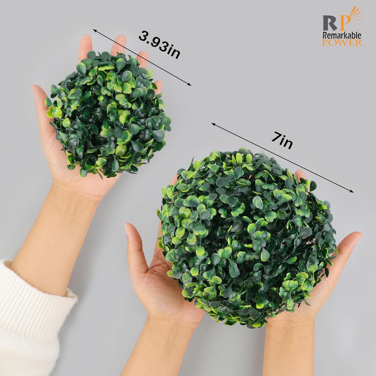 RP Remarkable Power 8 Pack Artificial Boxwood Topiary Balls