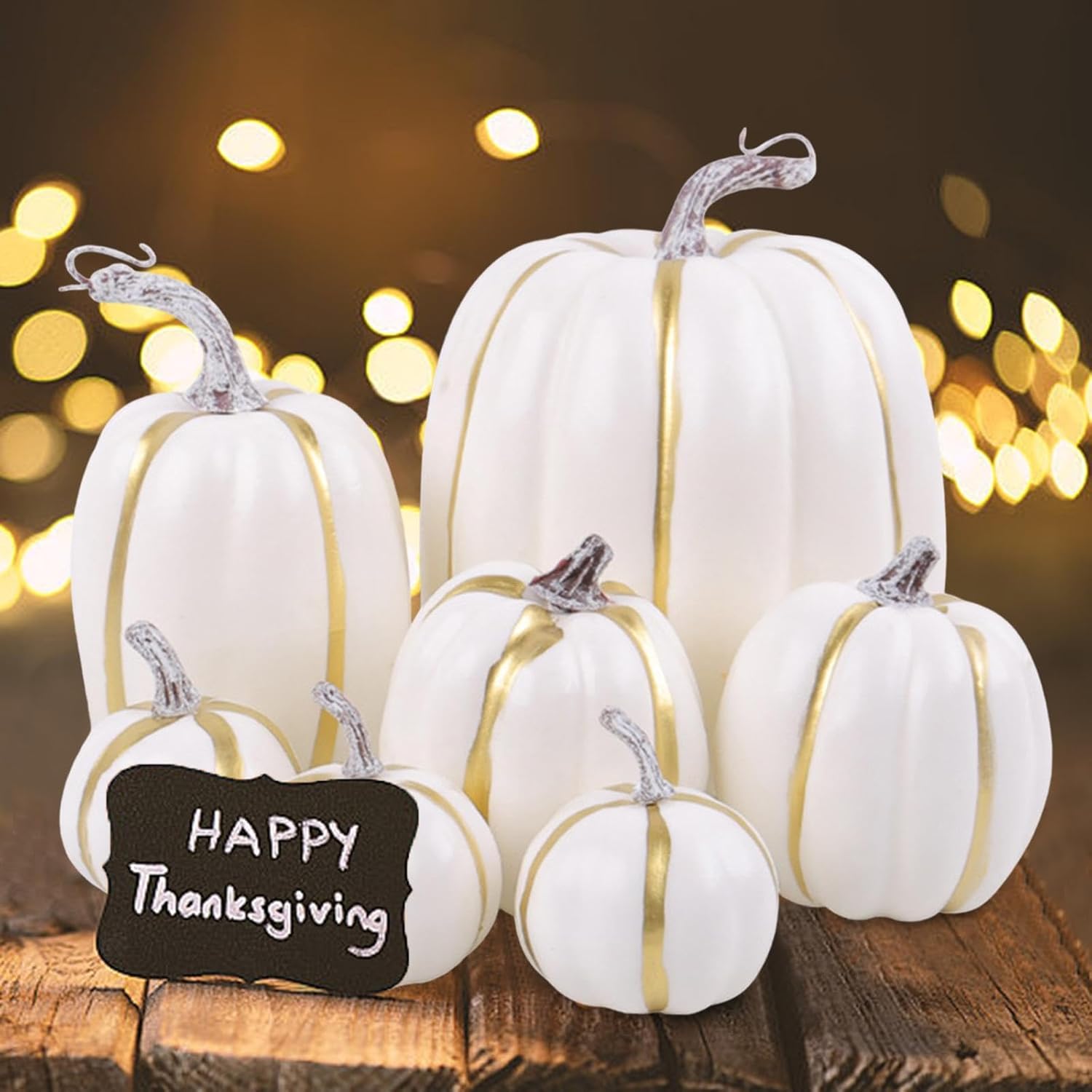 7X Artificial Foam Pumpkins for Halloween Kitchen Decor