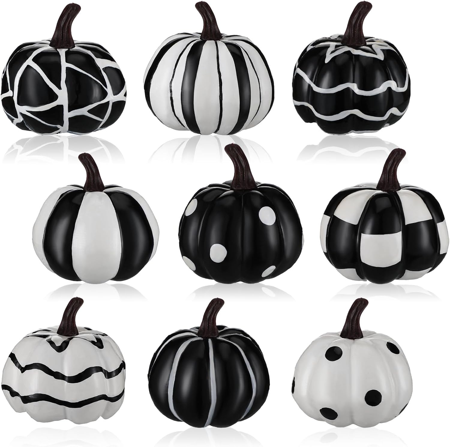 Leinuosen 9 Pcs Halloween Mini Pumpkin Decorations