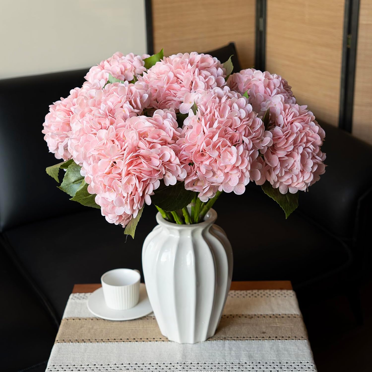 3PCS 22 Inch Realistic Artificial Hydrangea Flowers