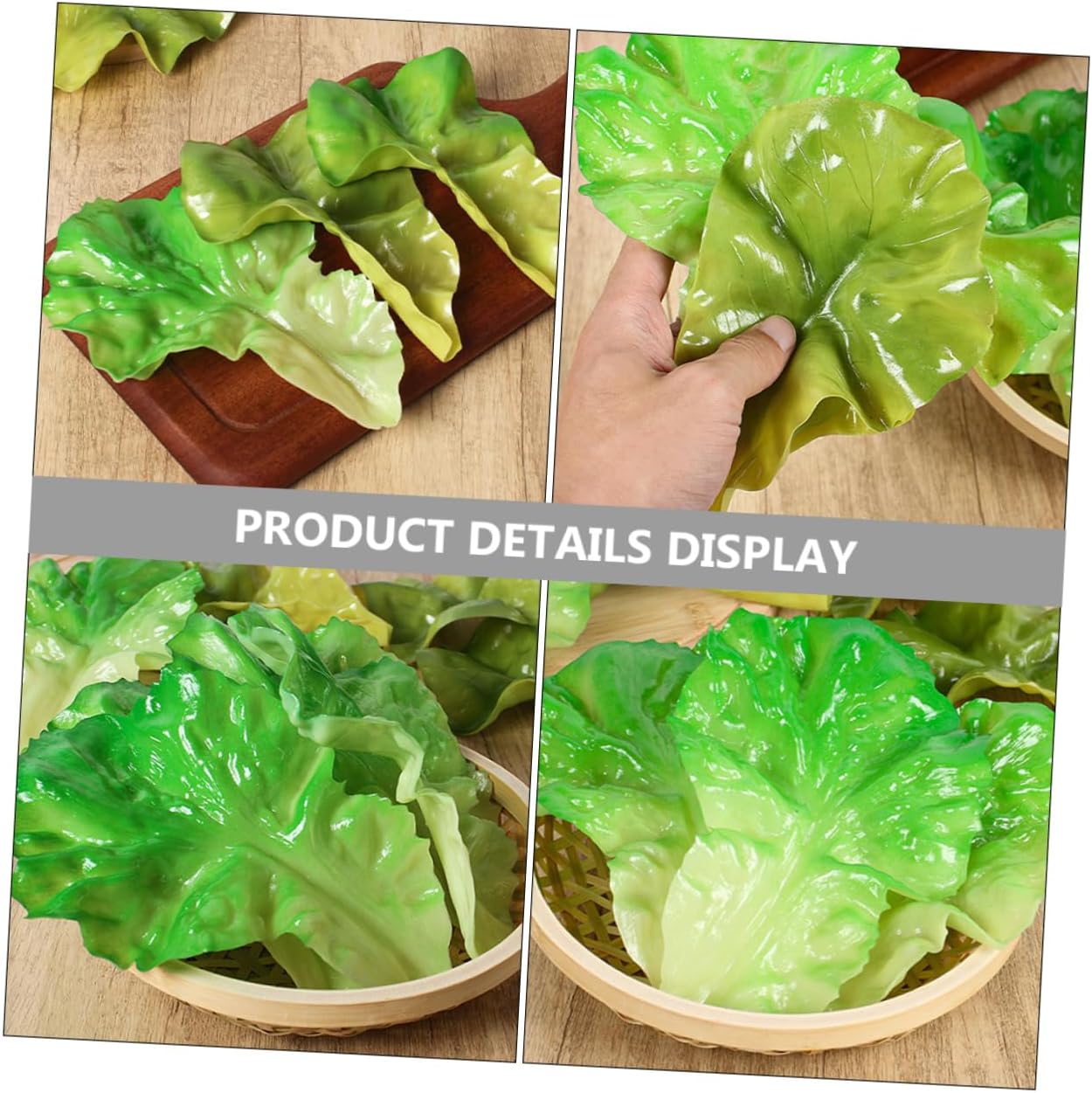 ARTIBETTER Realistic Artificial Lettuce Leaf Decor Set