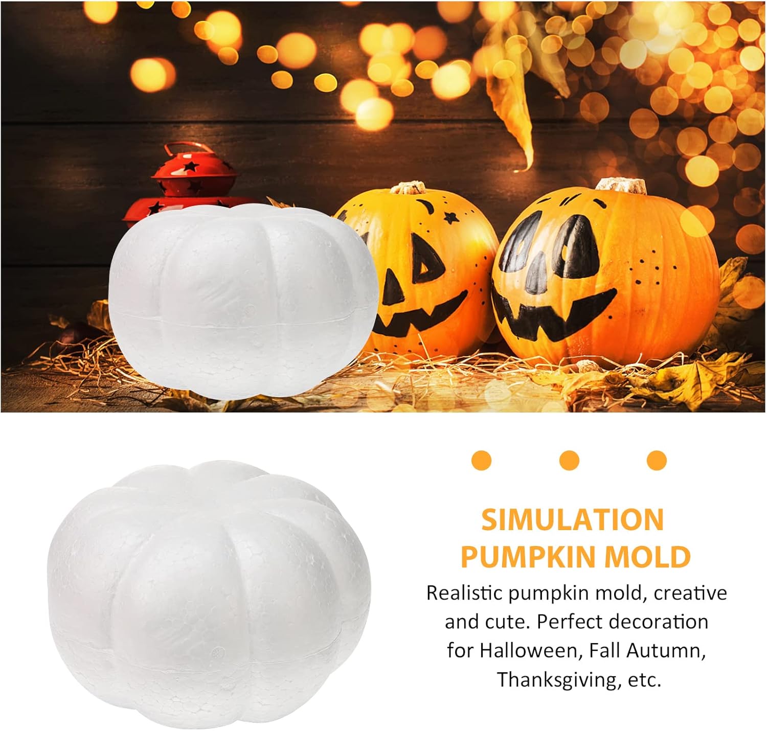 Cabilock Large White Artificial Pumpkins 78 Inch