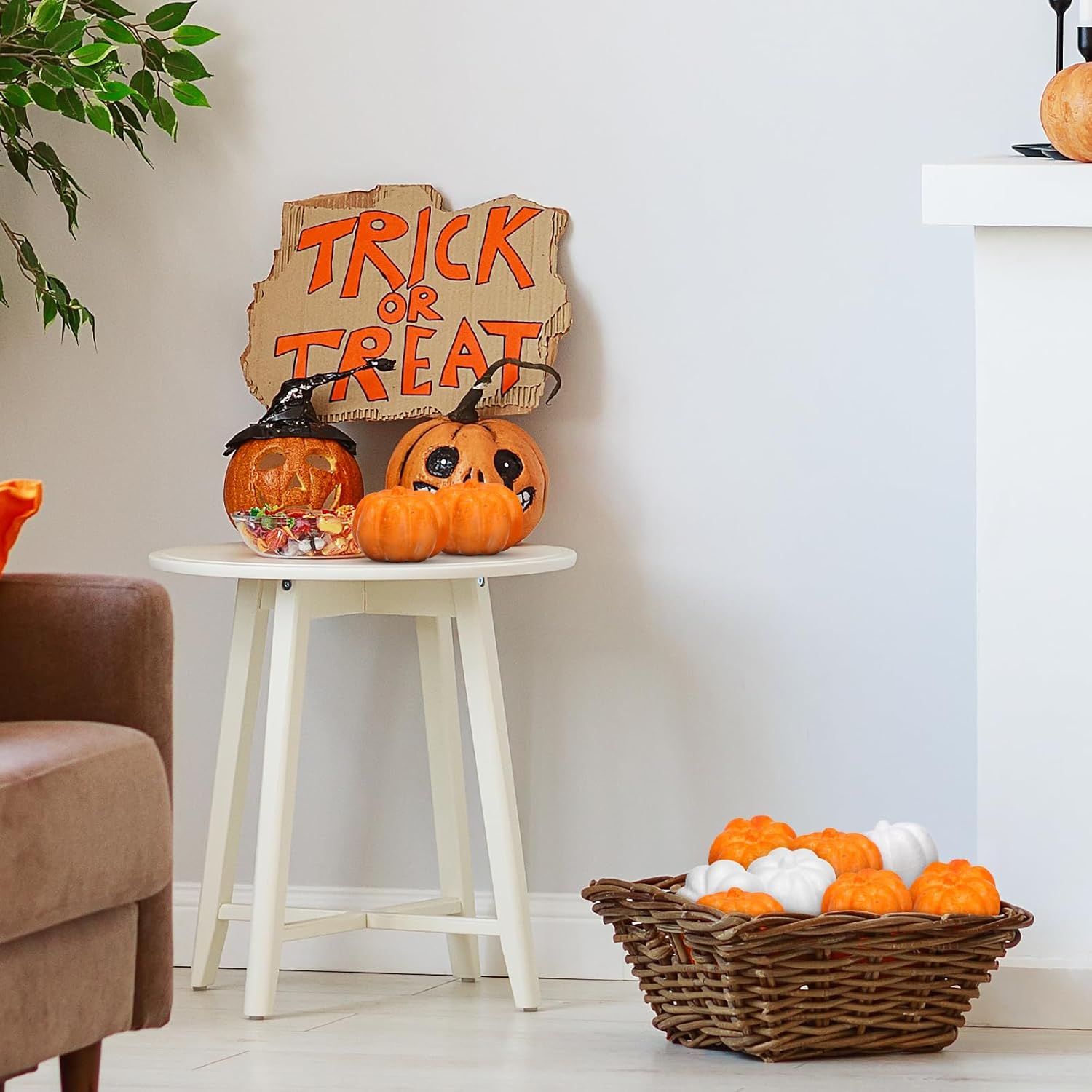 Cabilock Artificial Pumpkins 20Pcs Fall Decor Set