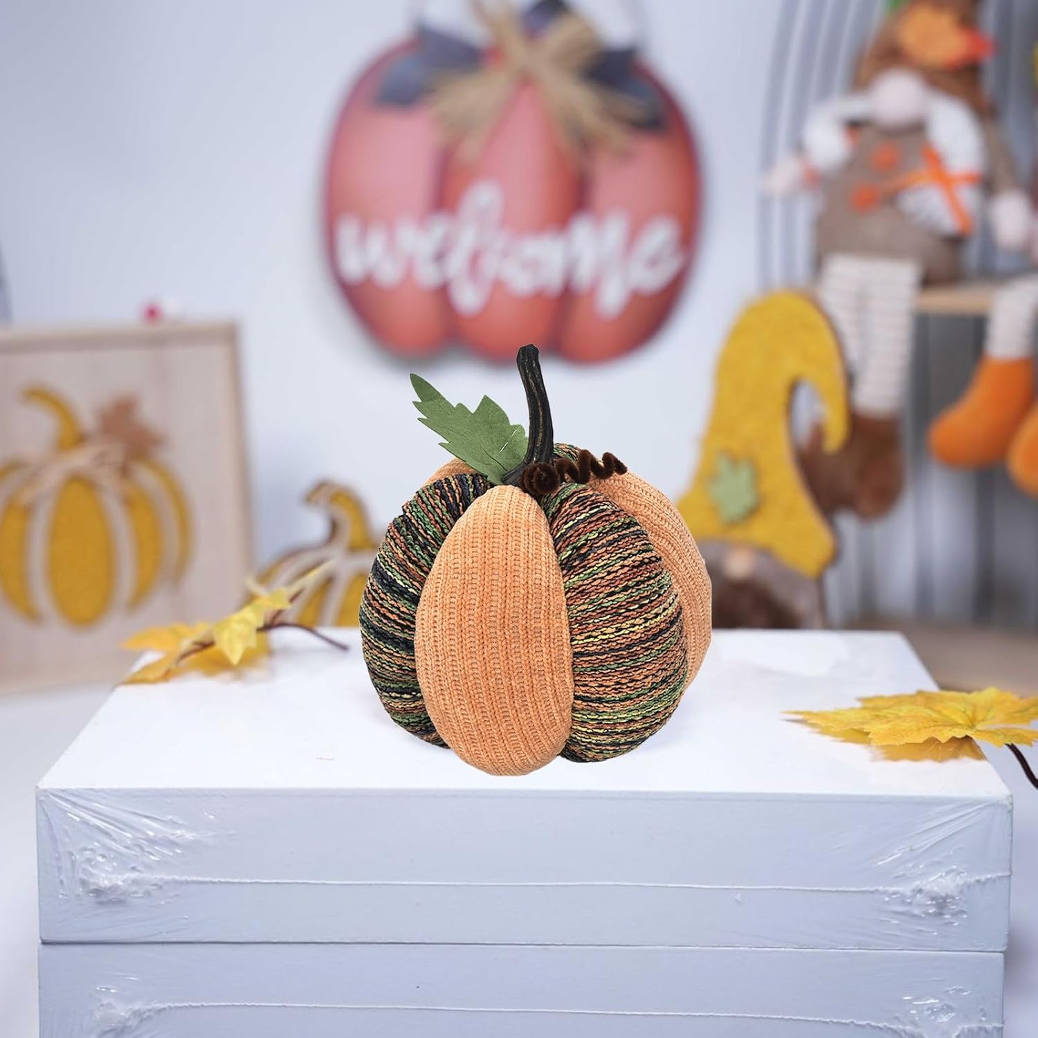 Handmade Crochet Pumpkin 7 Inch Fall Decor