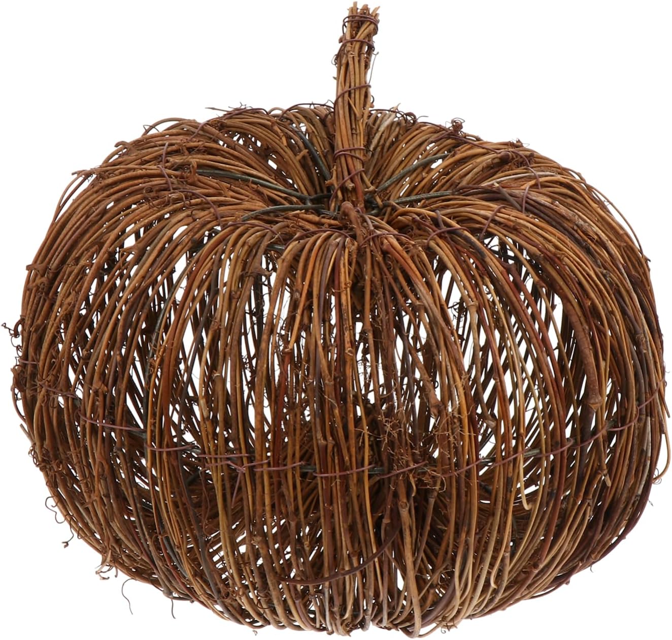 MAGICLULU Artificial Rattan Pumpkin for Halloween Thanksgiving
