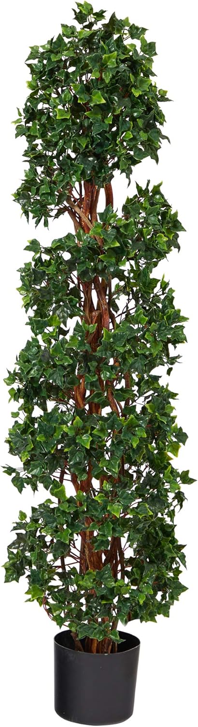 Nearly Natural 45ft English Ivy Spiral Topiary Artificial Tree