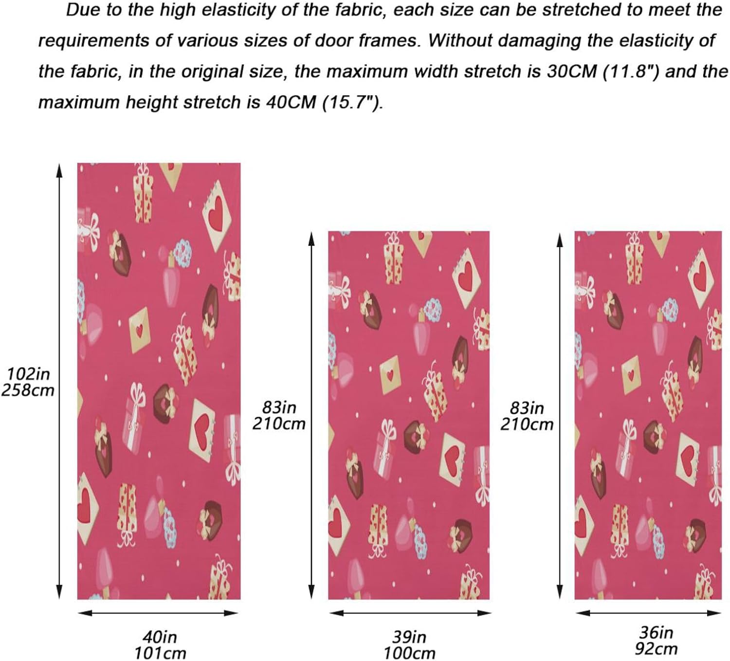 Susiyo Red Lips Bows Door Cover 36x98in
