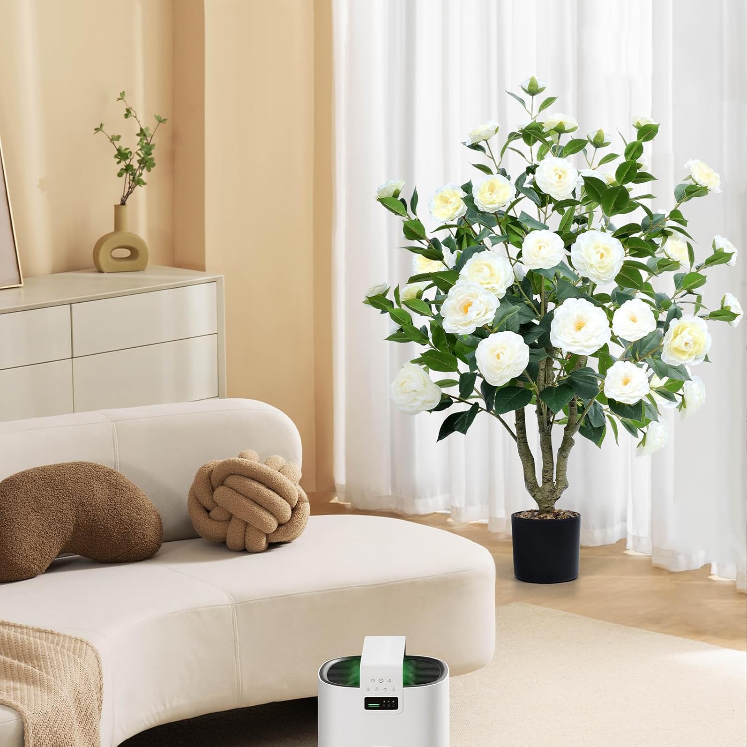 Lifelike Artificial Camellia Tree 2 Pack